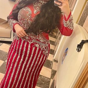 Long sleeve sequined serene hill gown